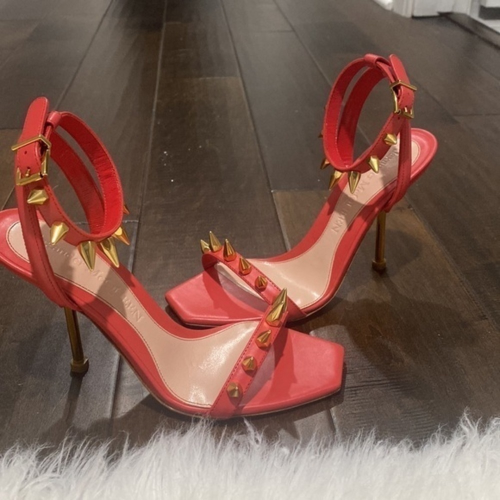 Alexander McQueen Punk stud Leather ankle strap sandals size 36.5EU - Picture 11 of 12